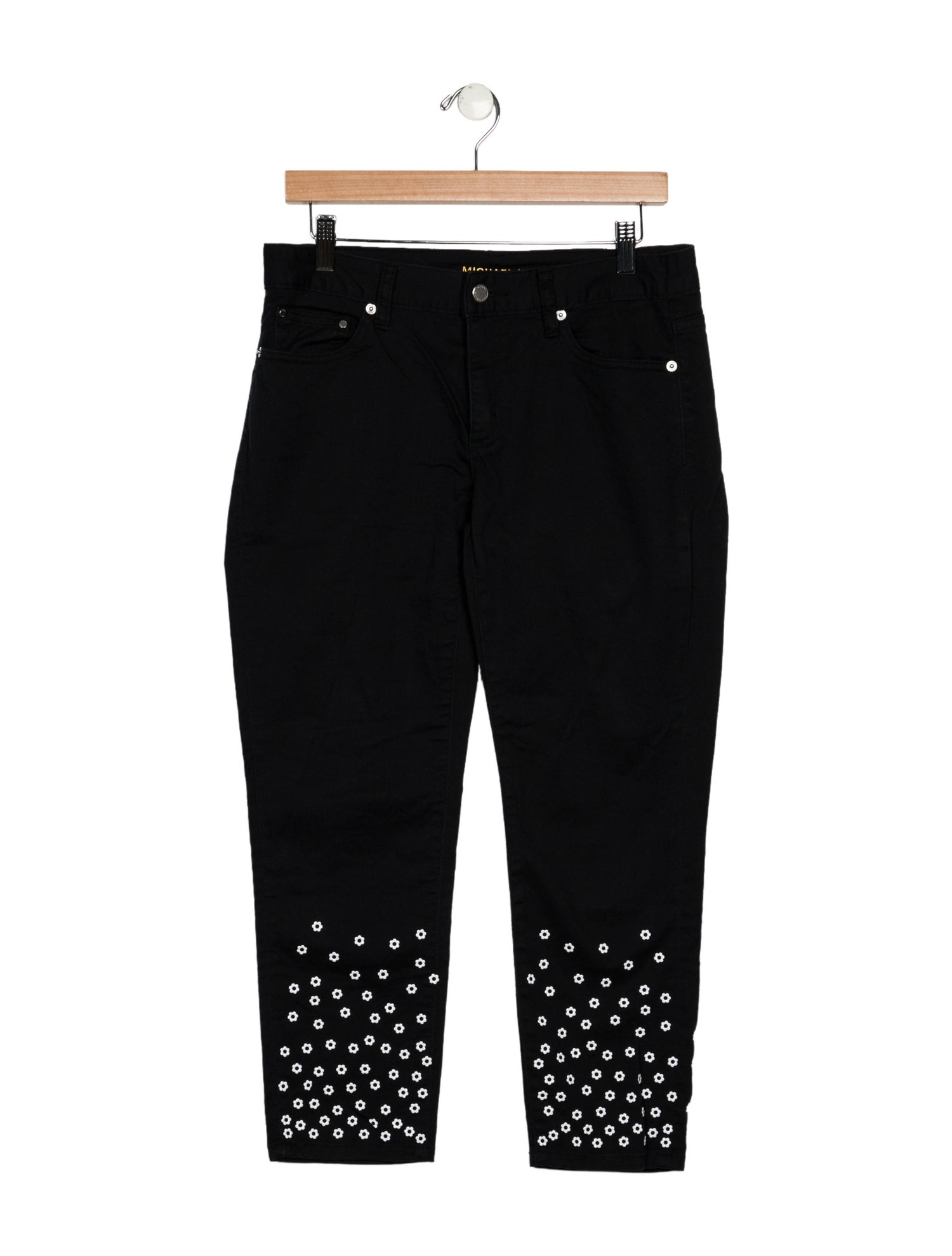 Michael Kors Mid-Rise Straight Leg Jeans