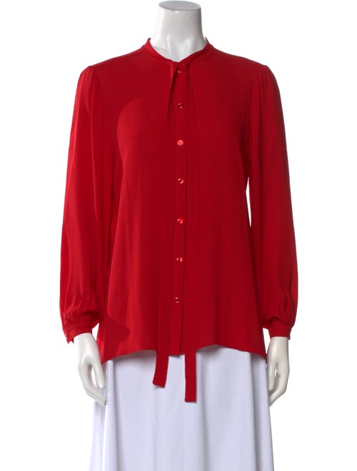 Michael Kors Silk Mock Neck Blouse