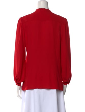 Michael Kors Silk Mock Neck Blouse