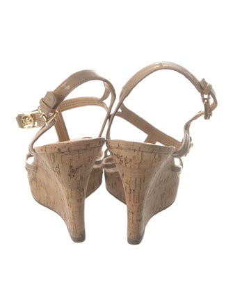 Michael Kors Patent Leather T-Strap Sandals