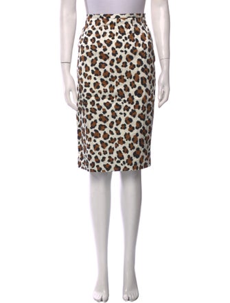 Michael Kors Animal Print Knee-Length Skirt