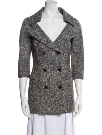 Michael Kors Virgin Wool Tweed Pattern Coat