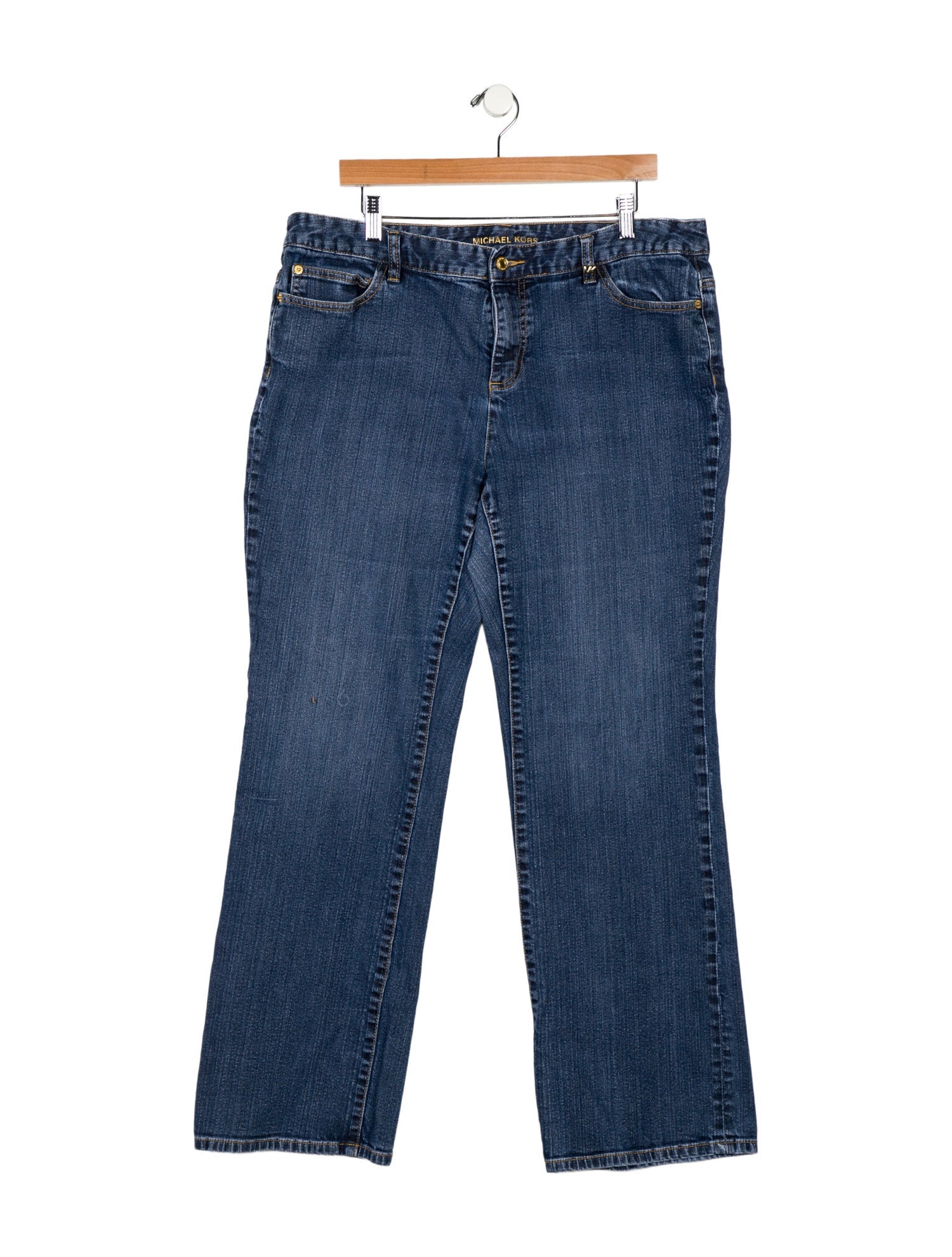 Michael Kors Mid-Rise Wide Leg Jeans