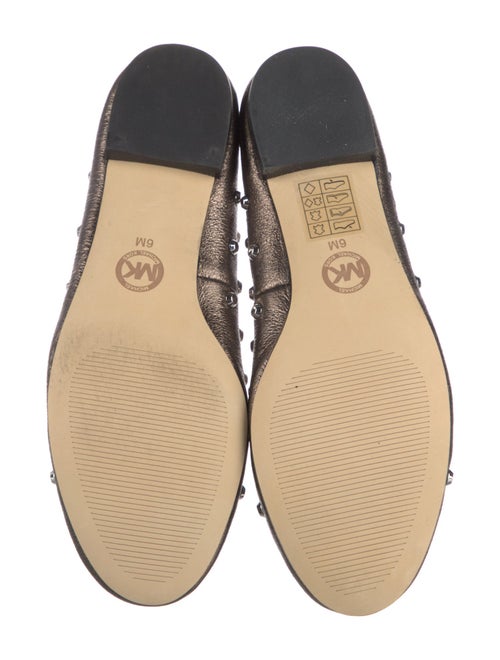 Michael Kors Leather Studded Accents Ballet Flats