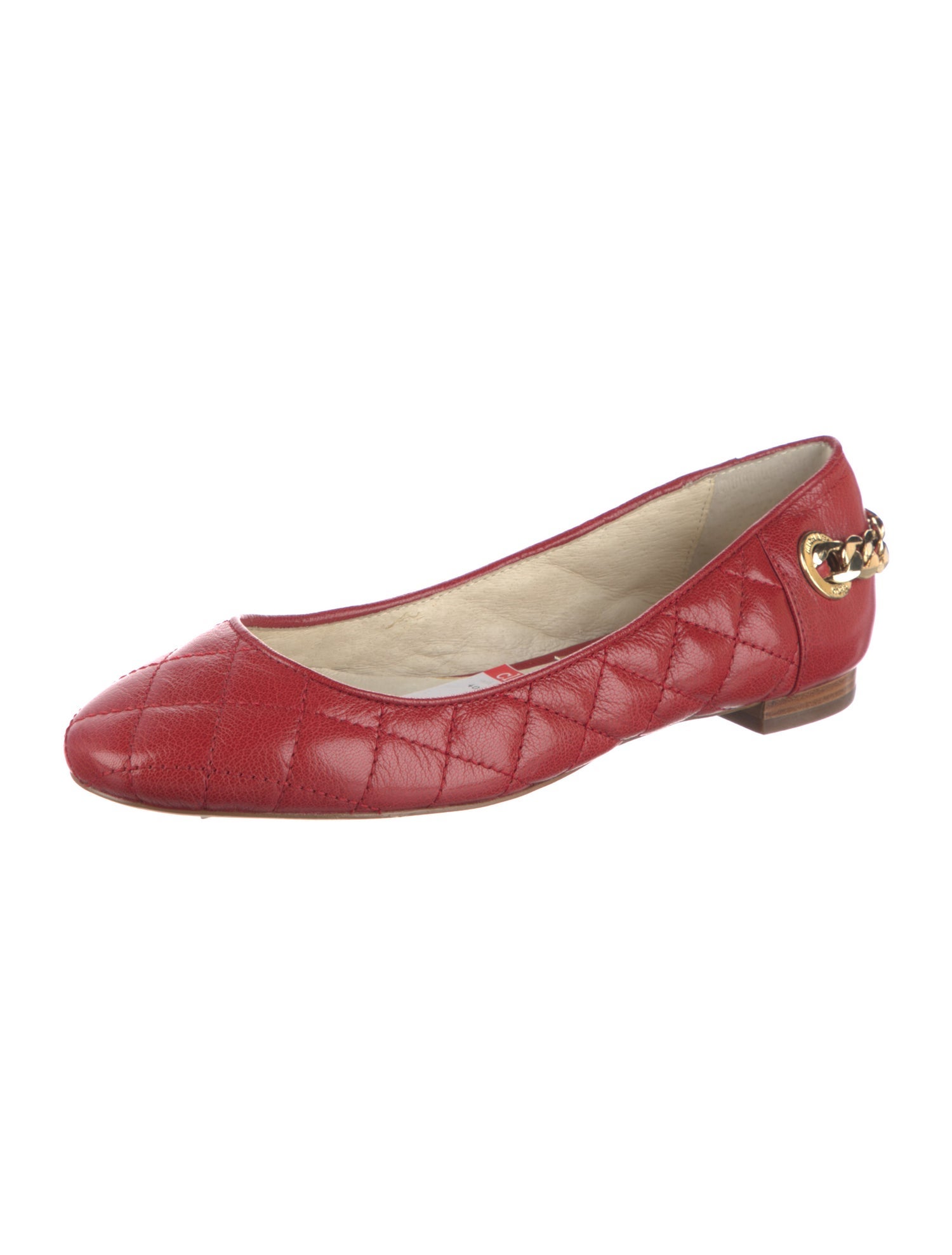 Michael Kors Leather Chain-Link Accents Flats
