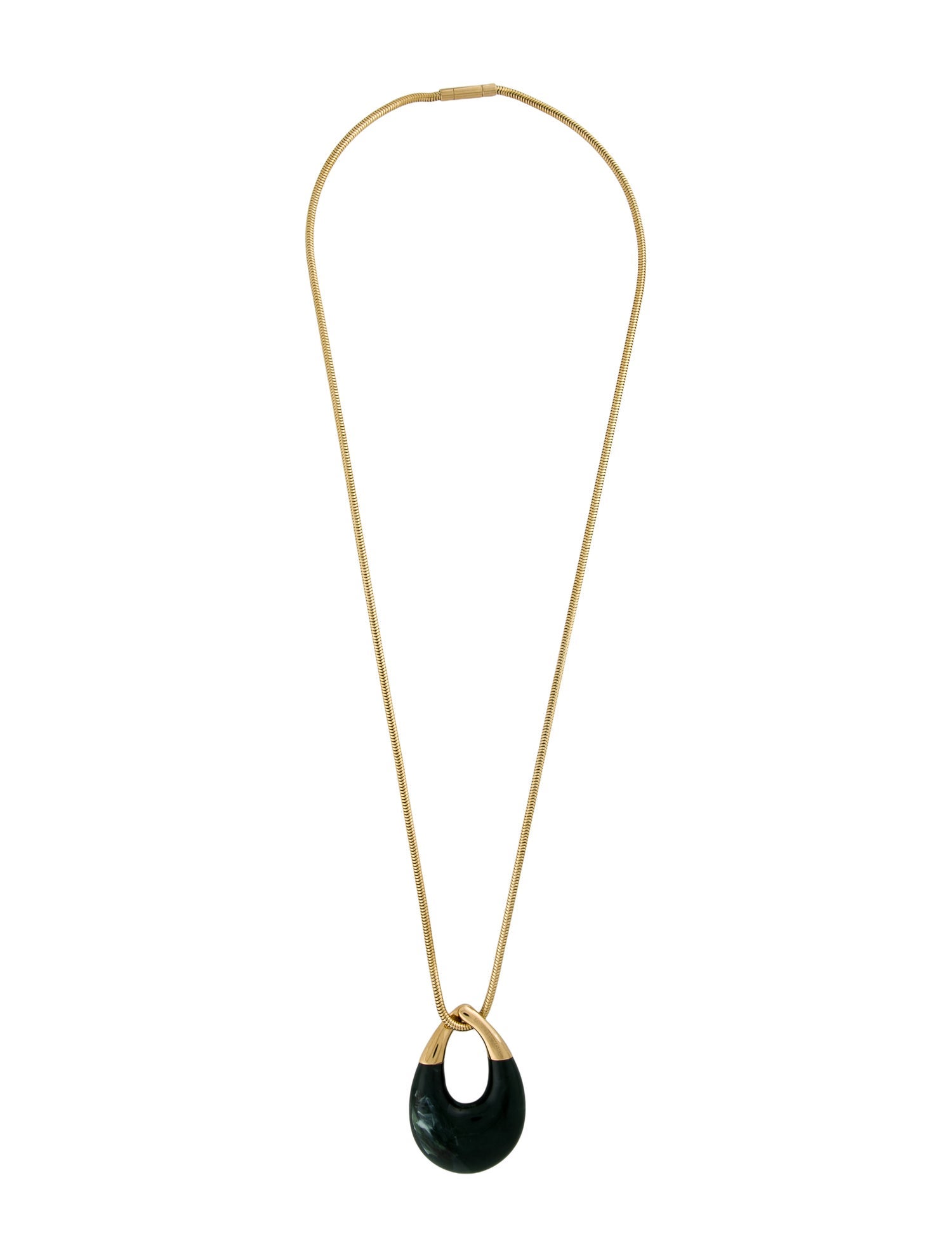 Michael Kors Acrylic Teardrop Pendant Necklace