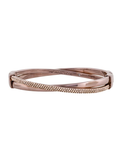 Michael Kors Crystal Hinged Bangle Bracelet