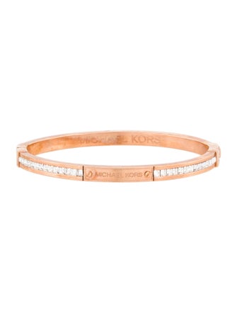 Michael Kors Crystal Hinged Bangle Bracelet