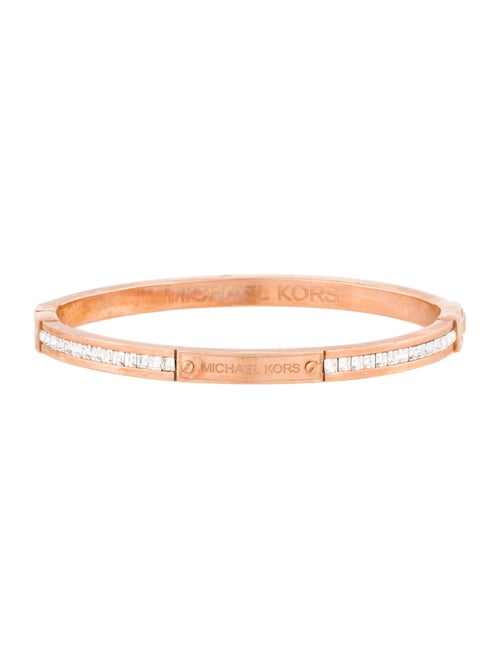 Michael Kors Crystal Hinged Bangle Bracelet