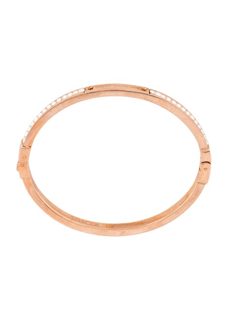 Michael Kors Crystal Hinged Bangle Bracelet
