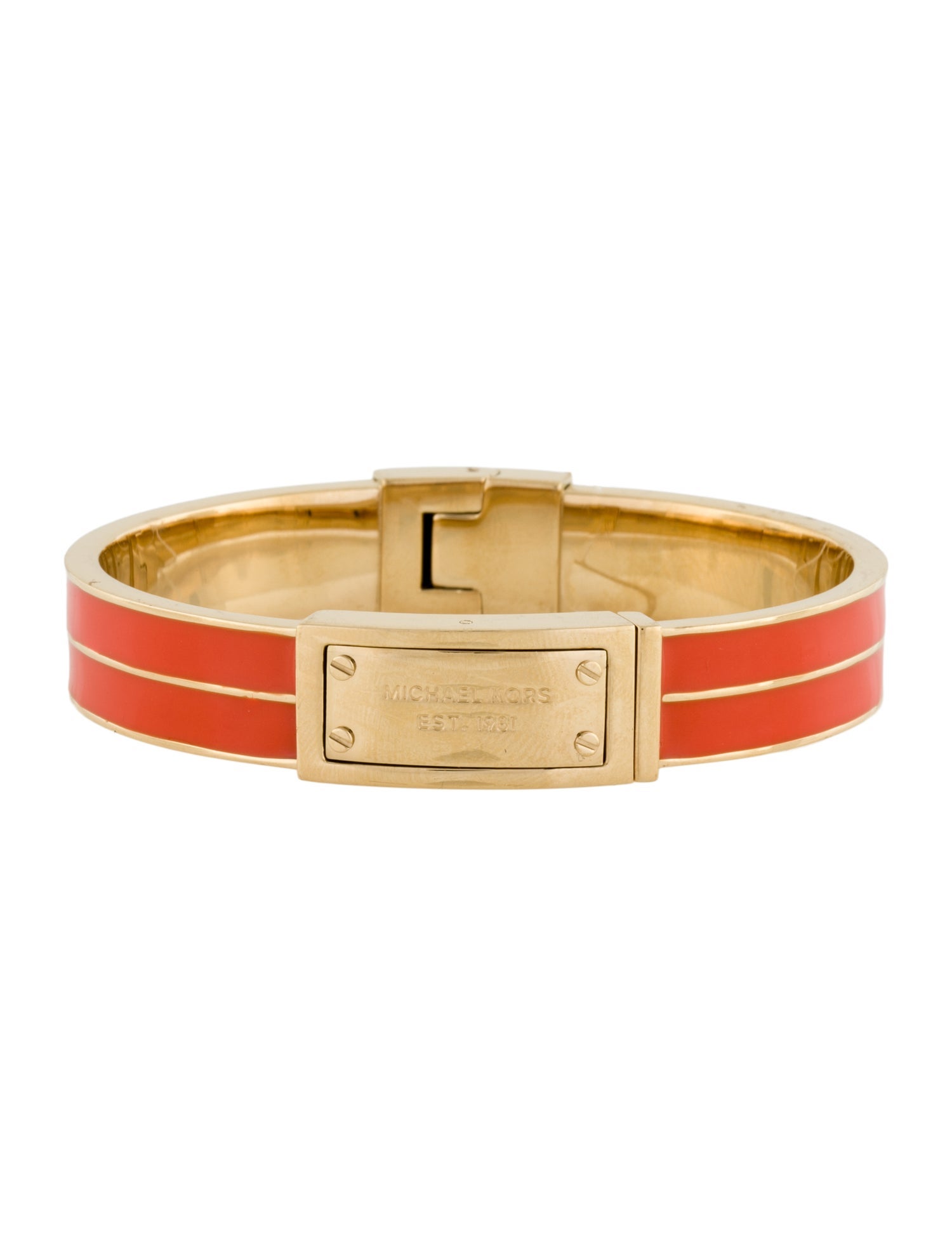 Michael Kors Enamel Hinge Bangle Bracelet