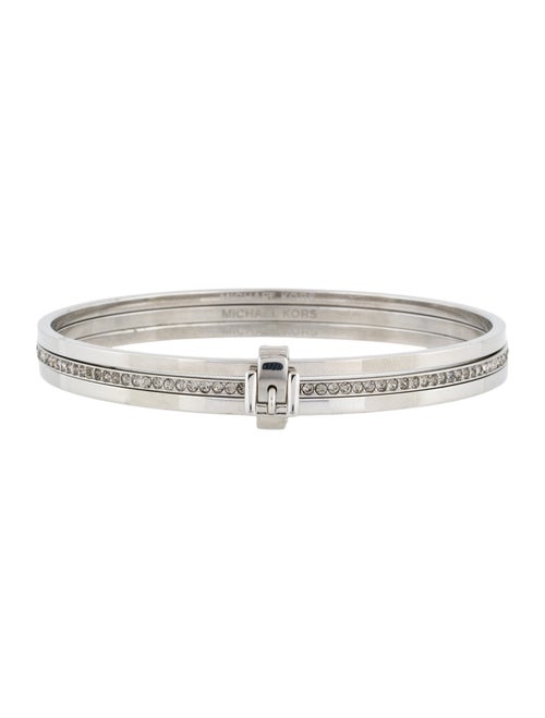 Michael Kors Crystal Buckle Bangle Bracelet Set