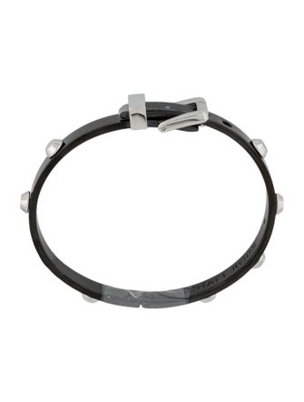 Michael Kors Resin Two-Tone Studded Buckle Hinged Bracelet