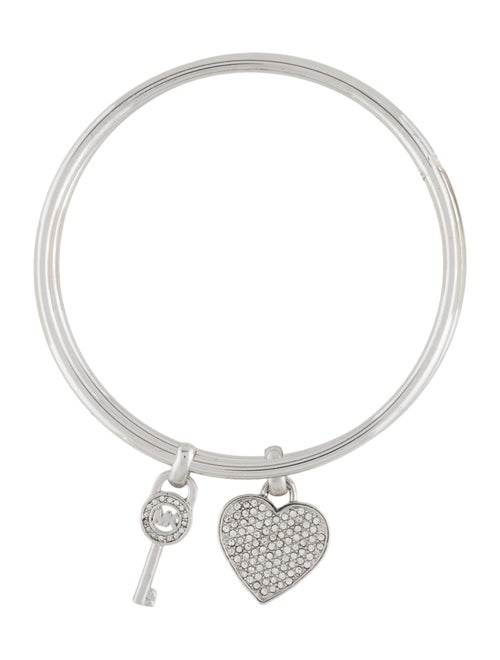 Michael Kors Crystal Heart & Key Bangle Bracelets