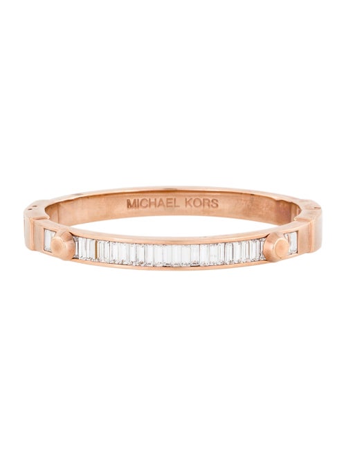 Michael Kors Crystal Hinged Bangle Bracelet