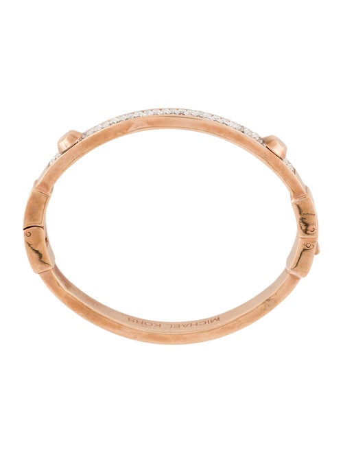 Michael Kors Crystal Hinged Bangle Bracelet