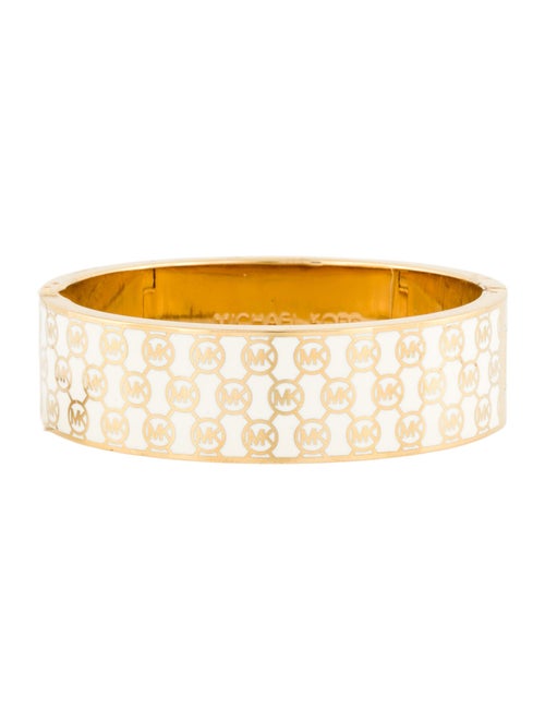 Michael Kors Enamel Logo Hinged Bangle Bracelet