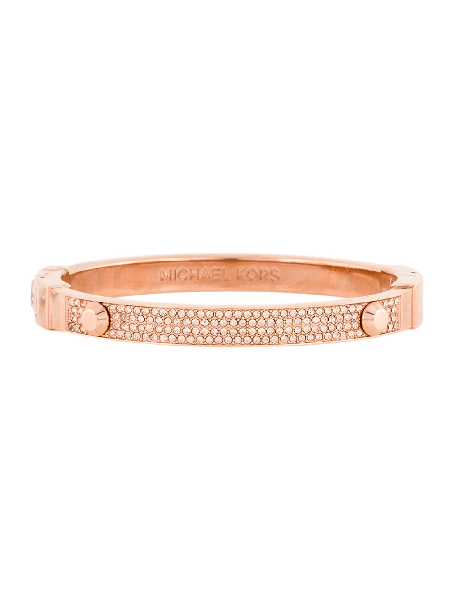 Michael Kors Crystal Astor Stud Bangle Hinge Bracelet