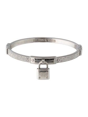 Michael Kors Crystal Pavé Padlock Bangle Bracelet