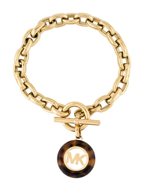 Michael Kors Resin Logo Charm Link Bracelet