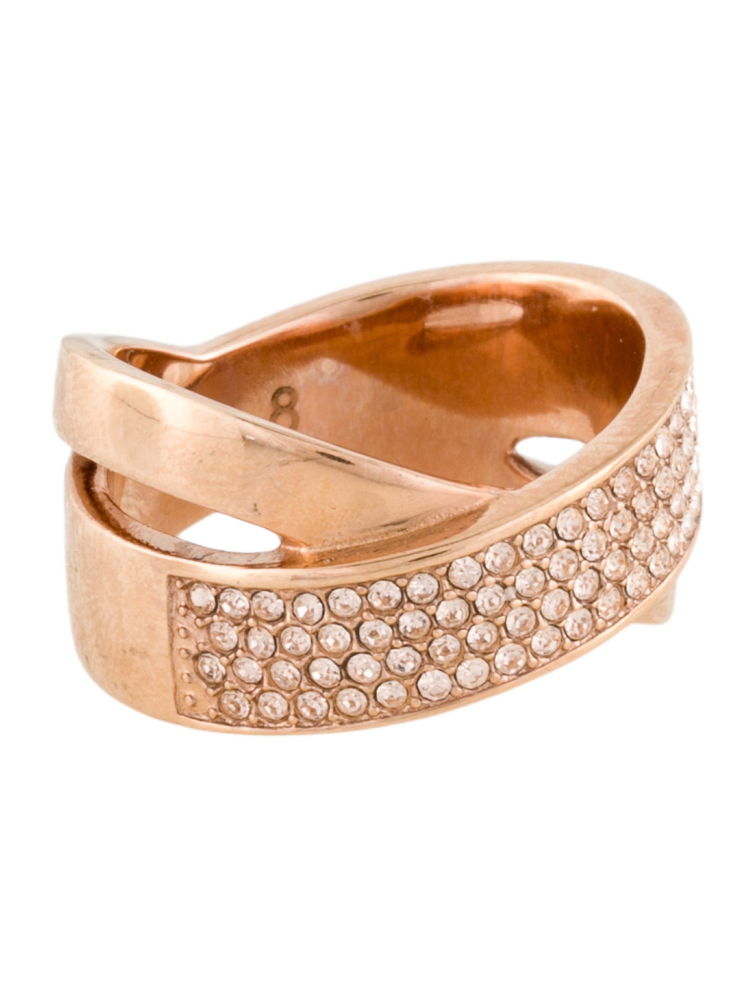 Michael Kors Crystal Criss Cross Ring