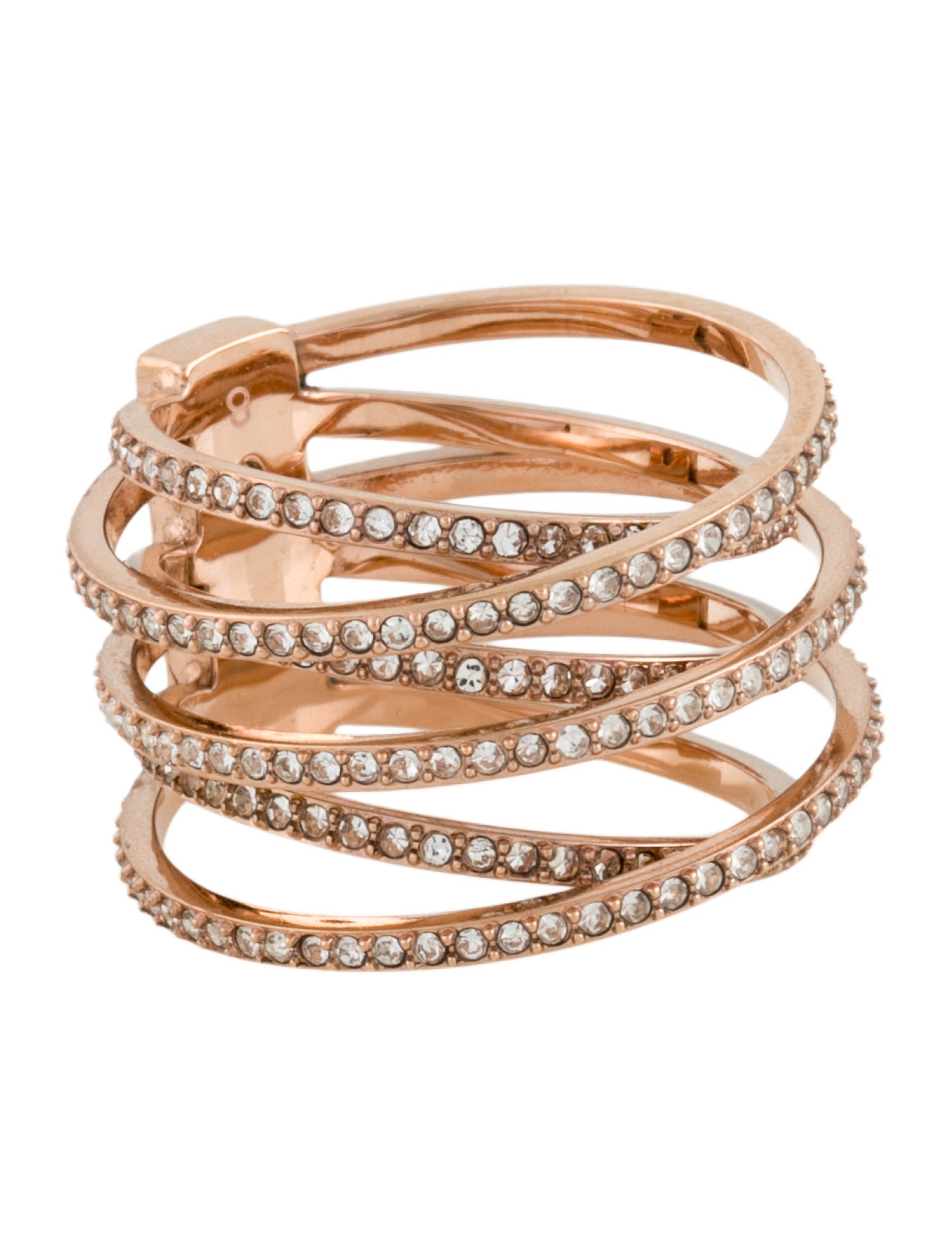 Michael Kors Crystal Crisscross Ring