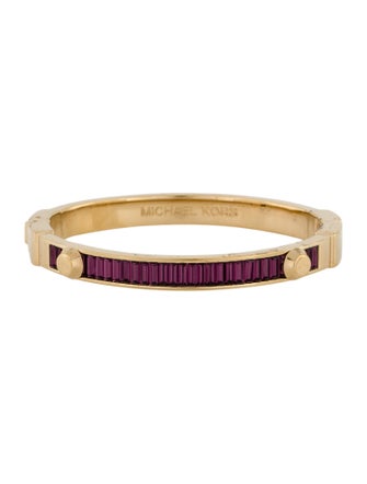 Michael Kors Crystal Hinged Bangle Bracelet