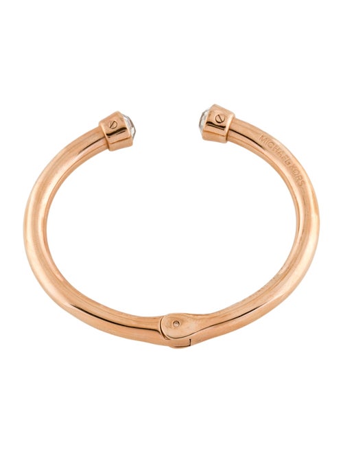 Michael Kors Crystal Hinged Cuff Bracelet