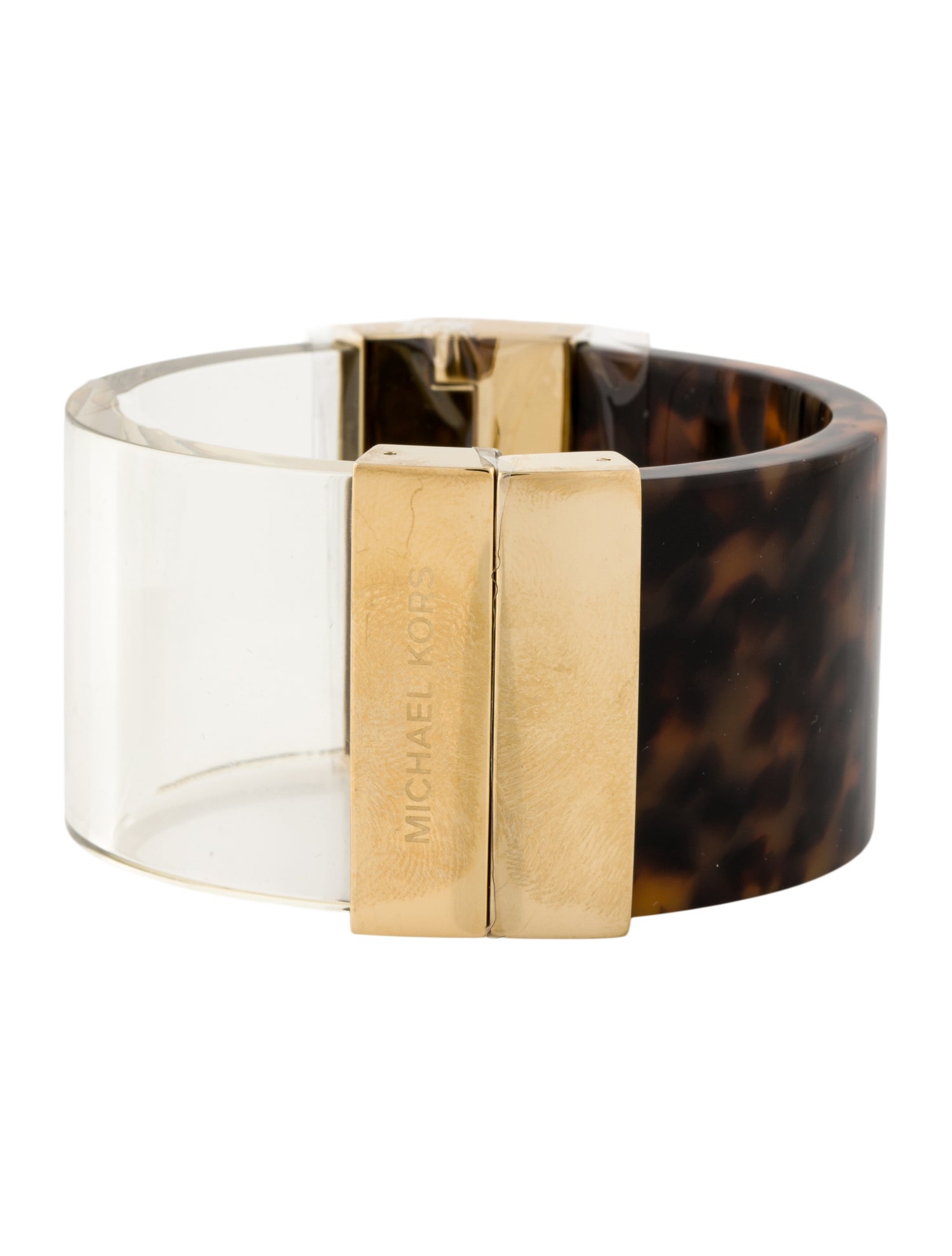 Michael Kors Resin Colorblock Hinged Bangle Bracelet