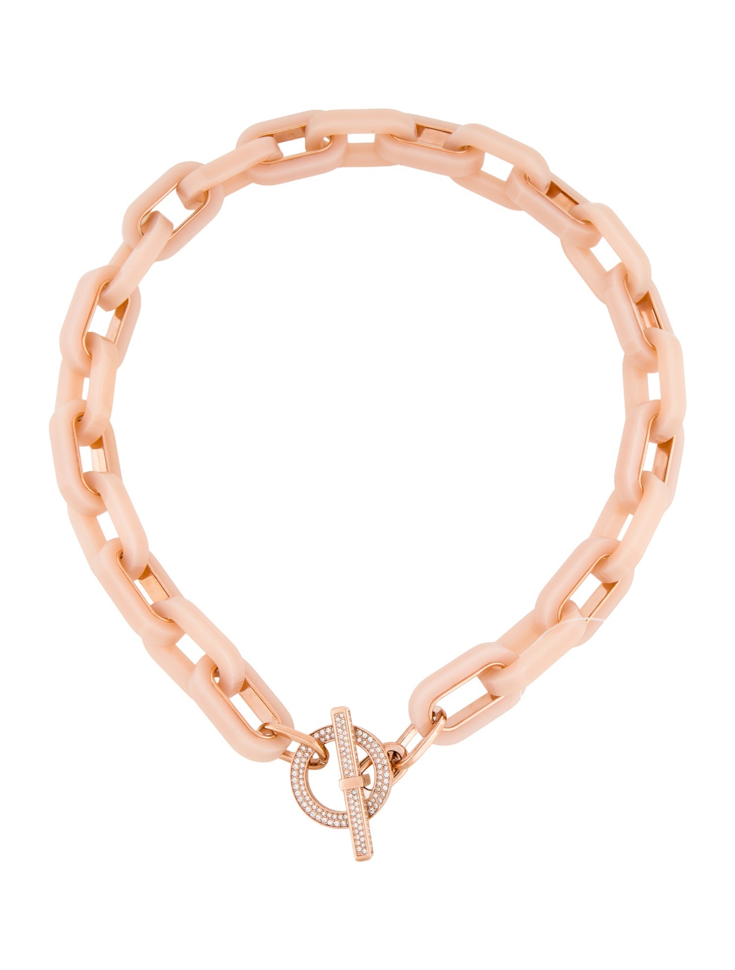 Michael Kors Crystal & Resin Chain Link Necklace