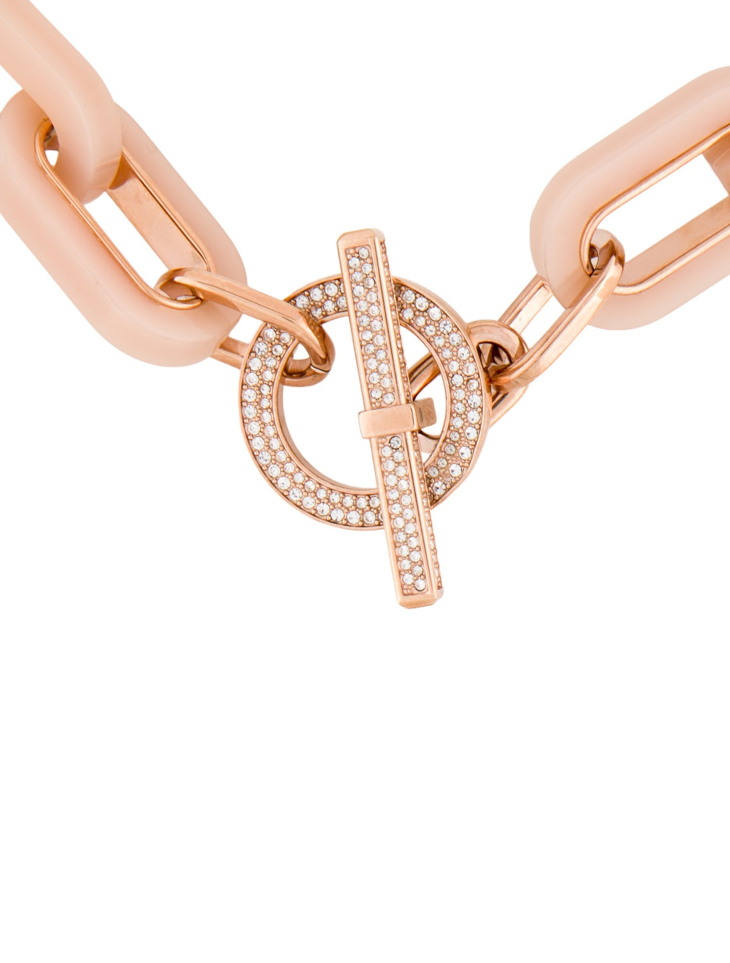 Michael Kors Crystal & Resin Chain Link Necklace