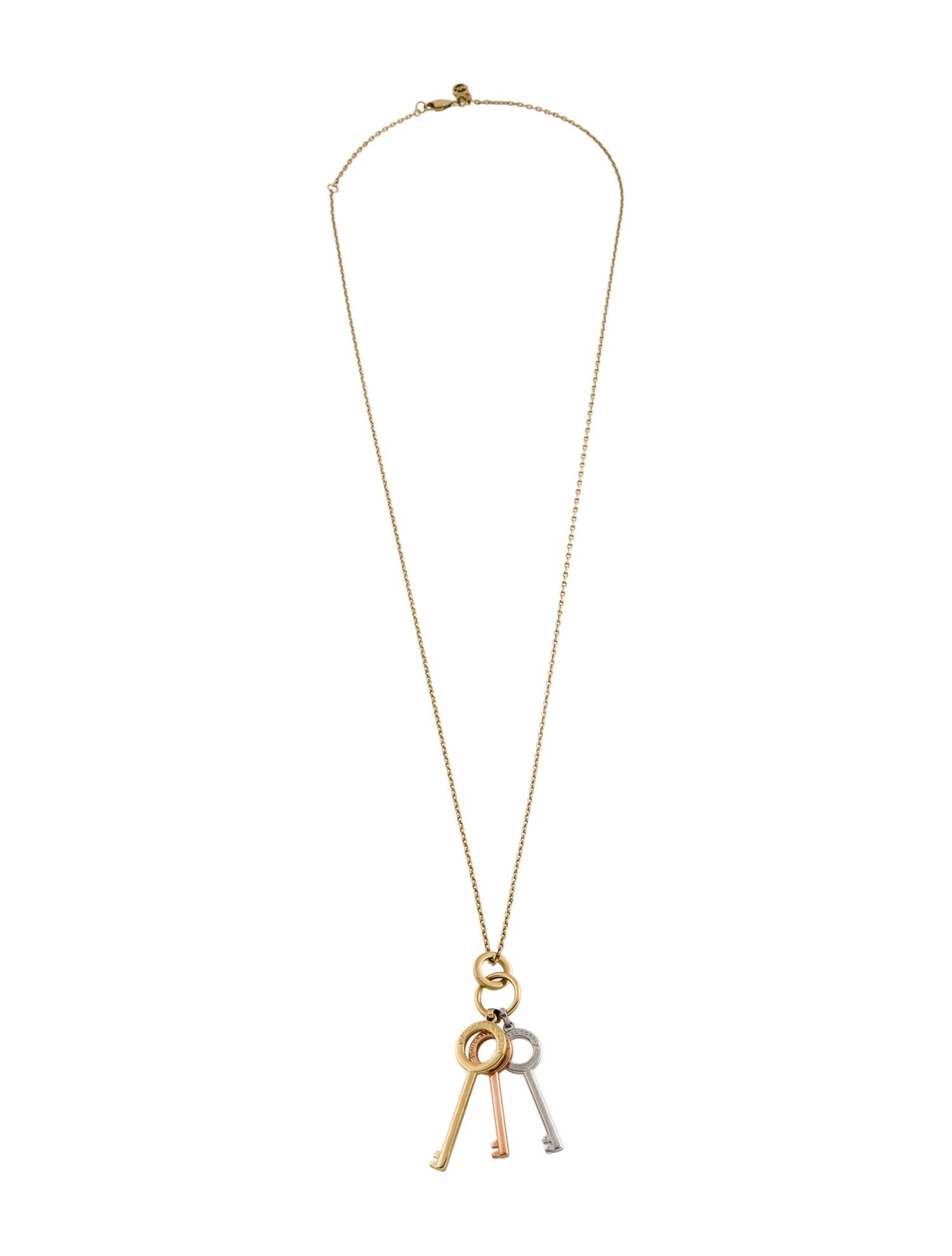 Michael Kors Three Key Crystal Pendant Necklace