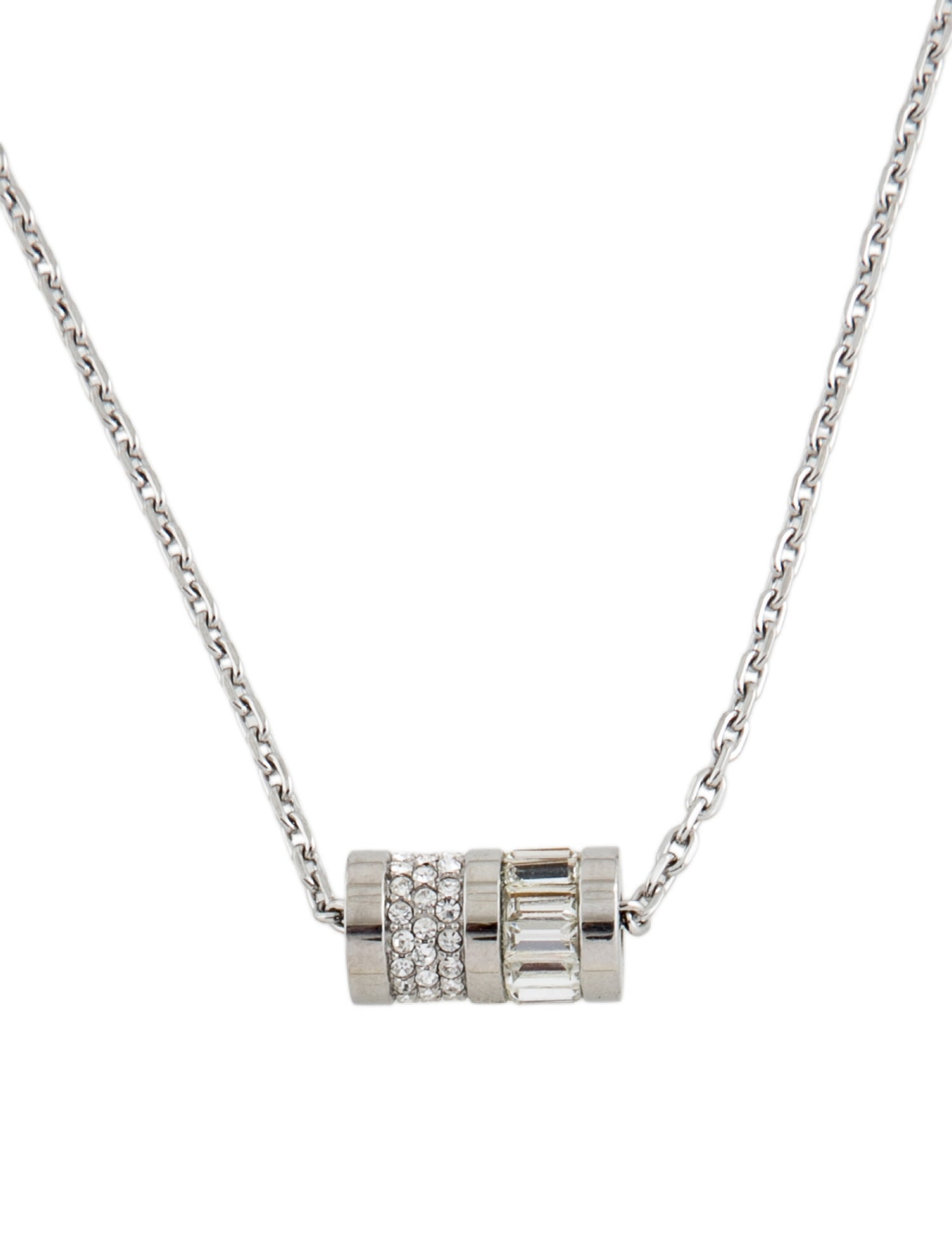 Michael Kors Crystal Barrel Pendant Necklace