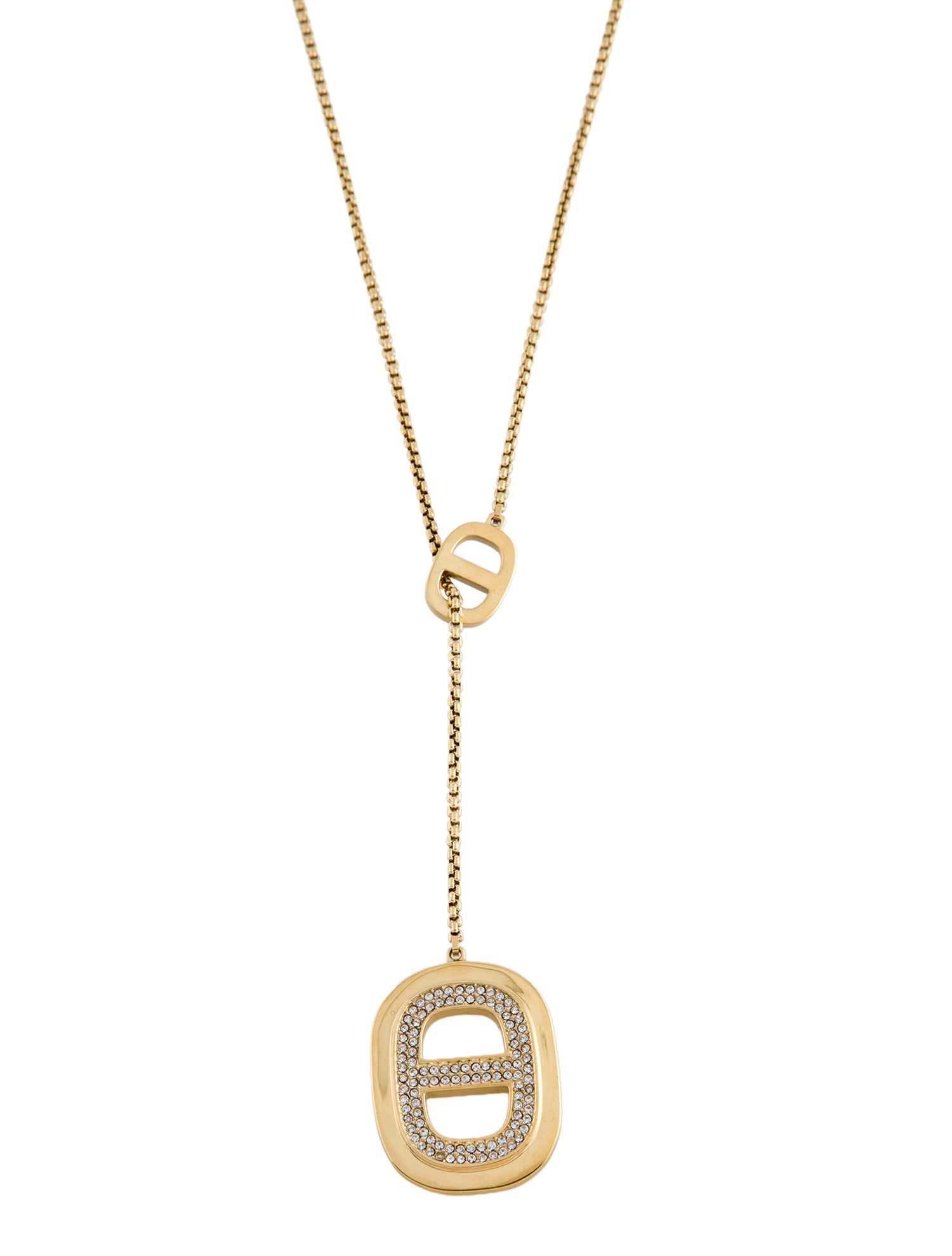 Michael Kors Crystal Heritage Maritime Lariat Necklace