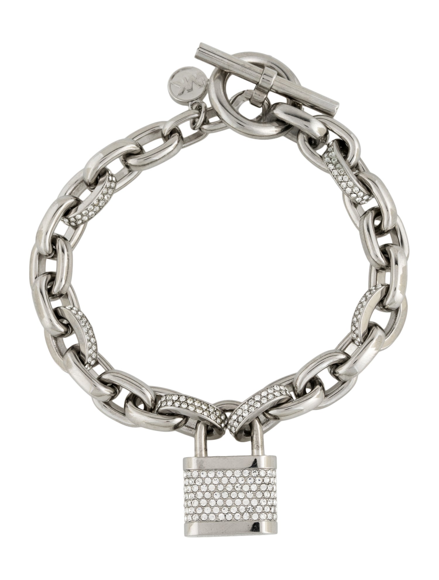 Michael Kors Crystal Padlock Link Bracelet
