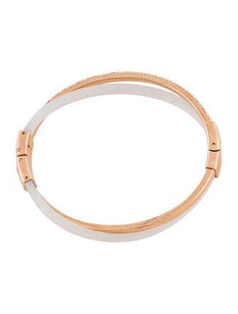 Michael Kors Crystal & Resin Hinged Bangle Bracelet