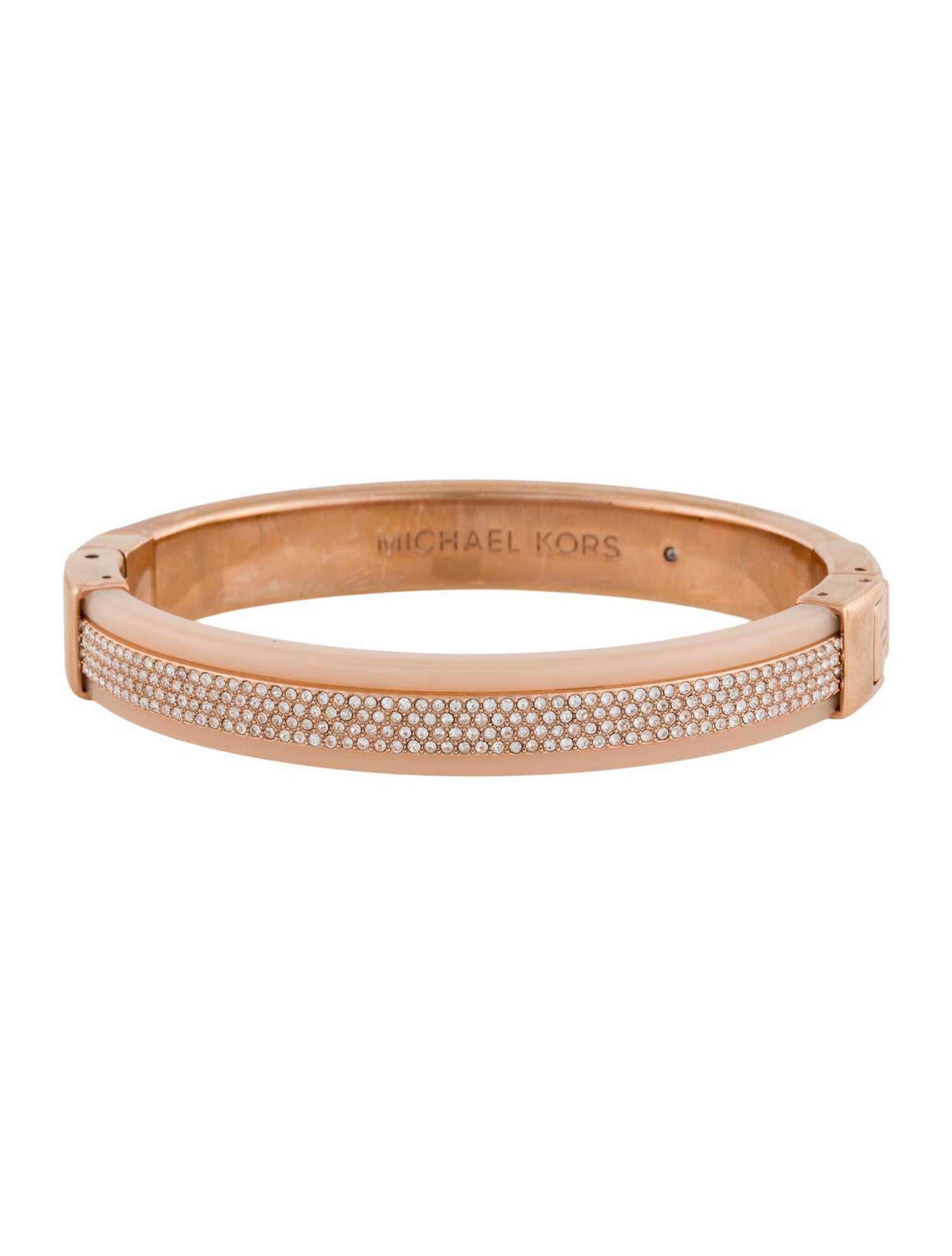 Michael Kors Crystal & Resin Hinged Bangle Bracelet
