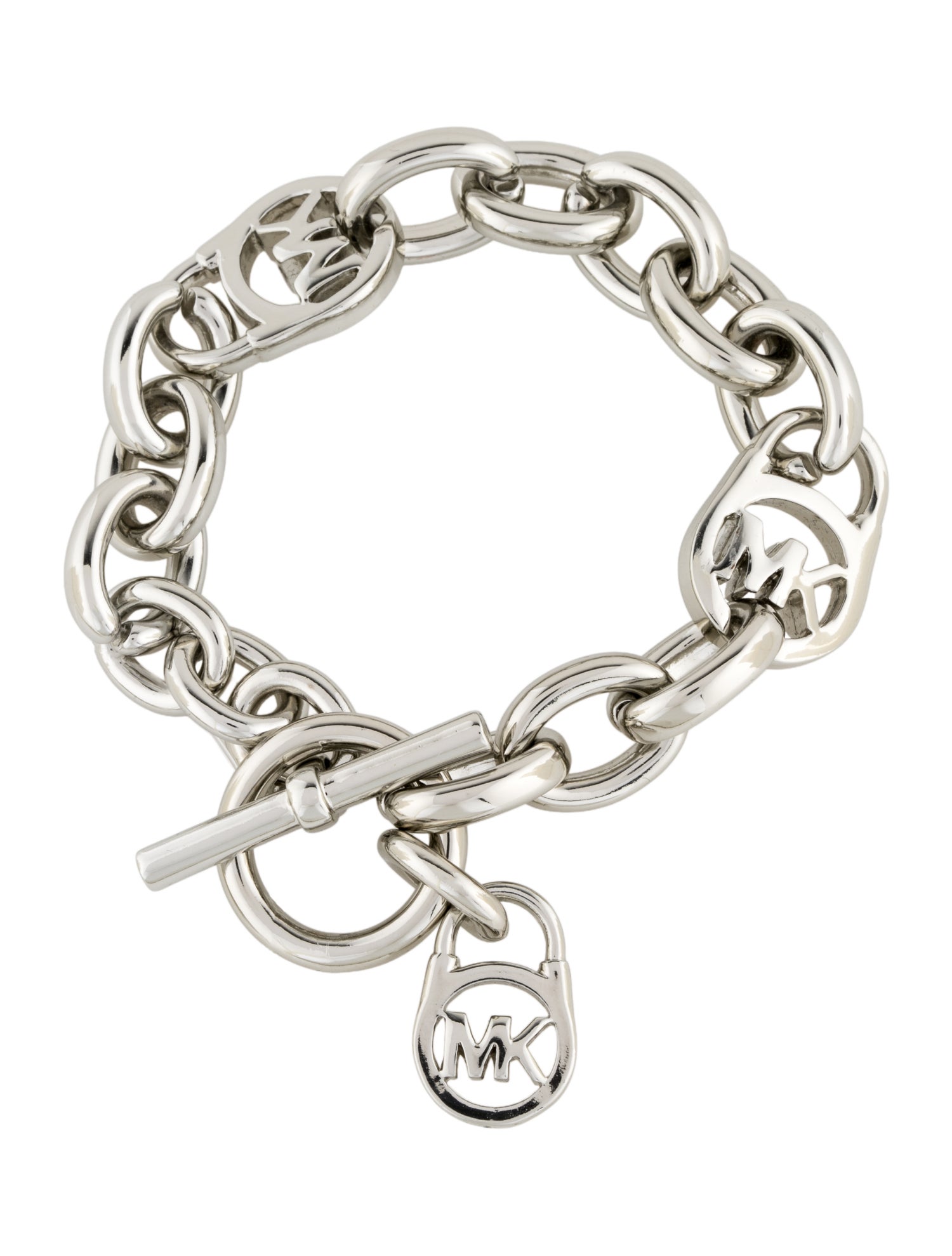 Michael Kors Padlock Logo Link Toggle Bracelet