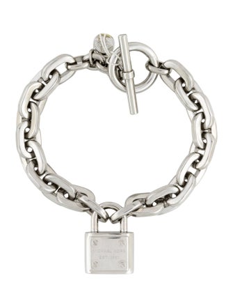 Michael Kors Padlock Charm Link Toggle Bracelet
