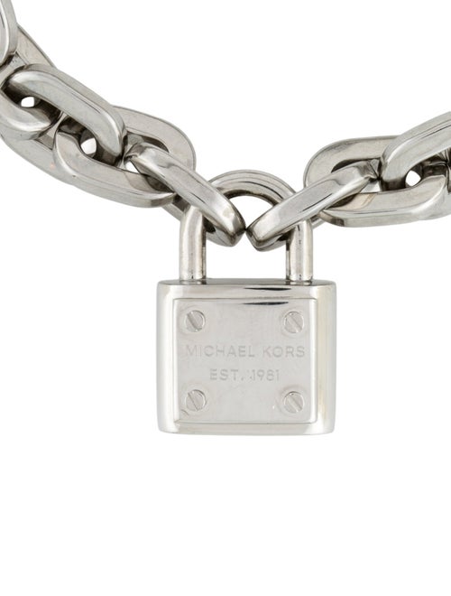 Michael Kors Padlock Charm Link Toggle Bracelet