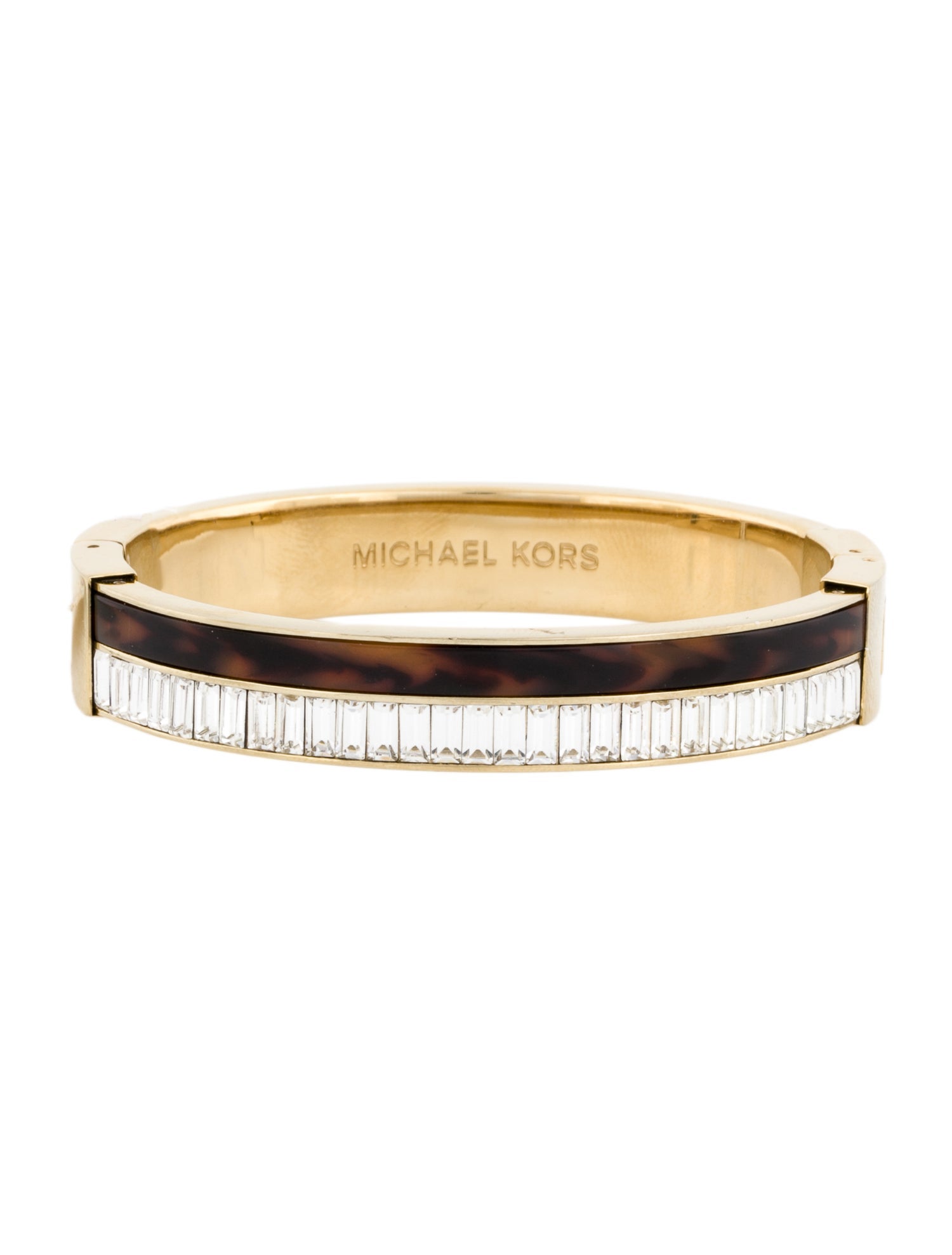 Michael Kors Resin & Crystal Hinge Bangle