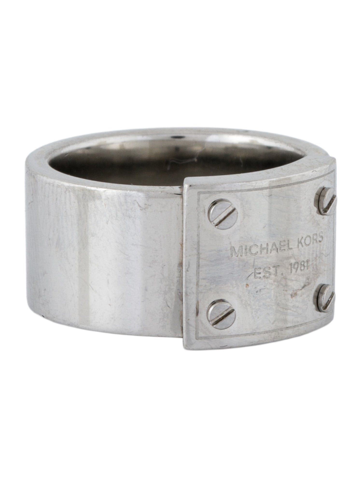 Michael Kors Logo Plaque Band Ring