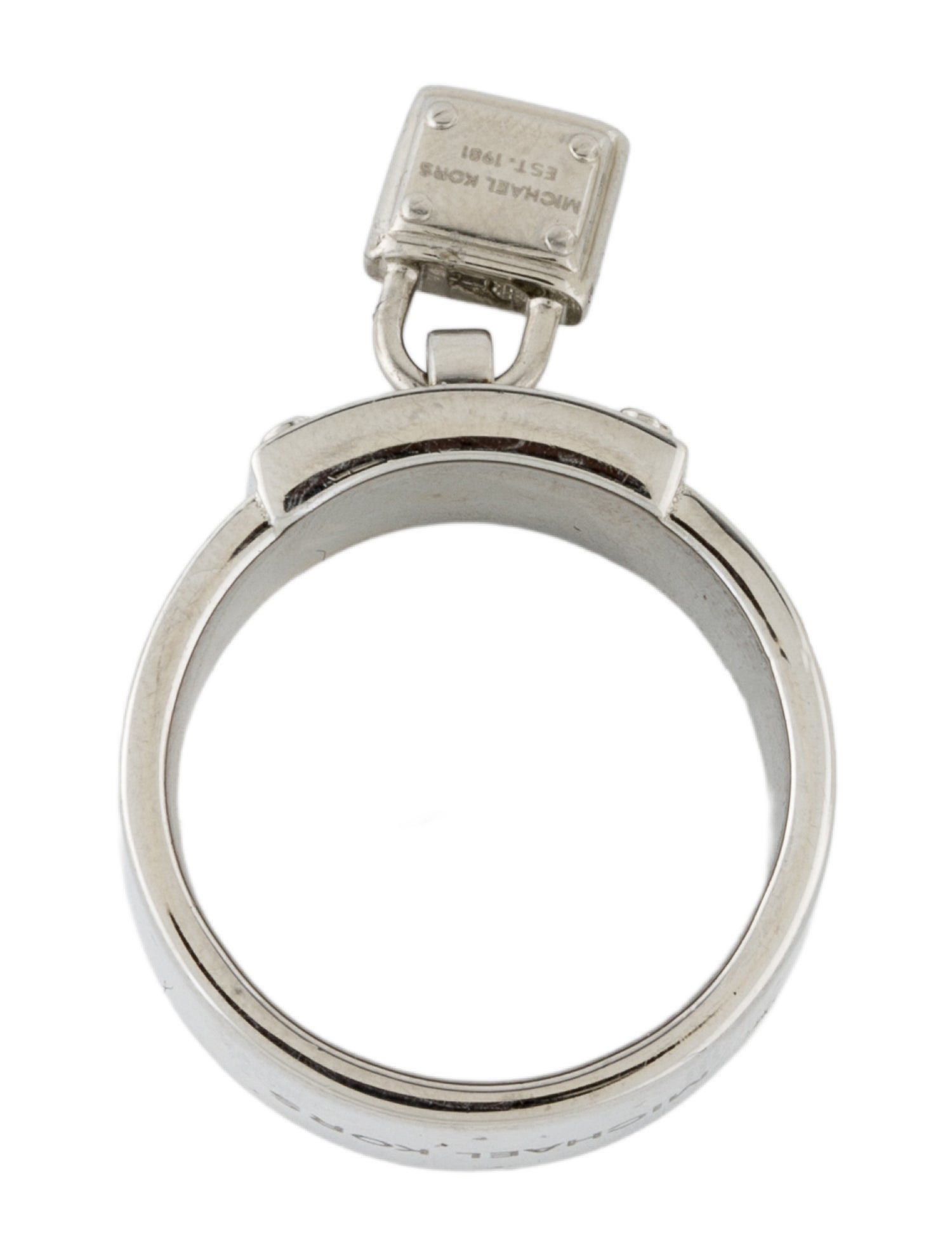 Michael Kors Crystal Pave Padlock Ring