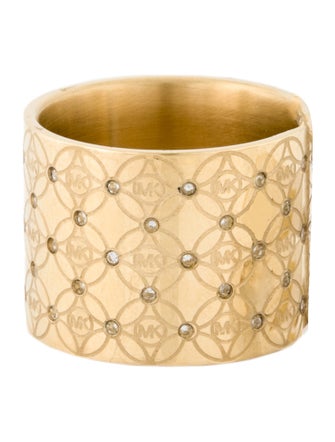 Michael Kors Crystal Monogram Ring