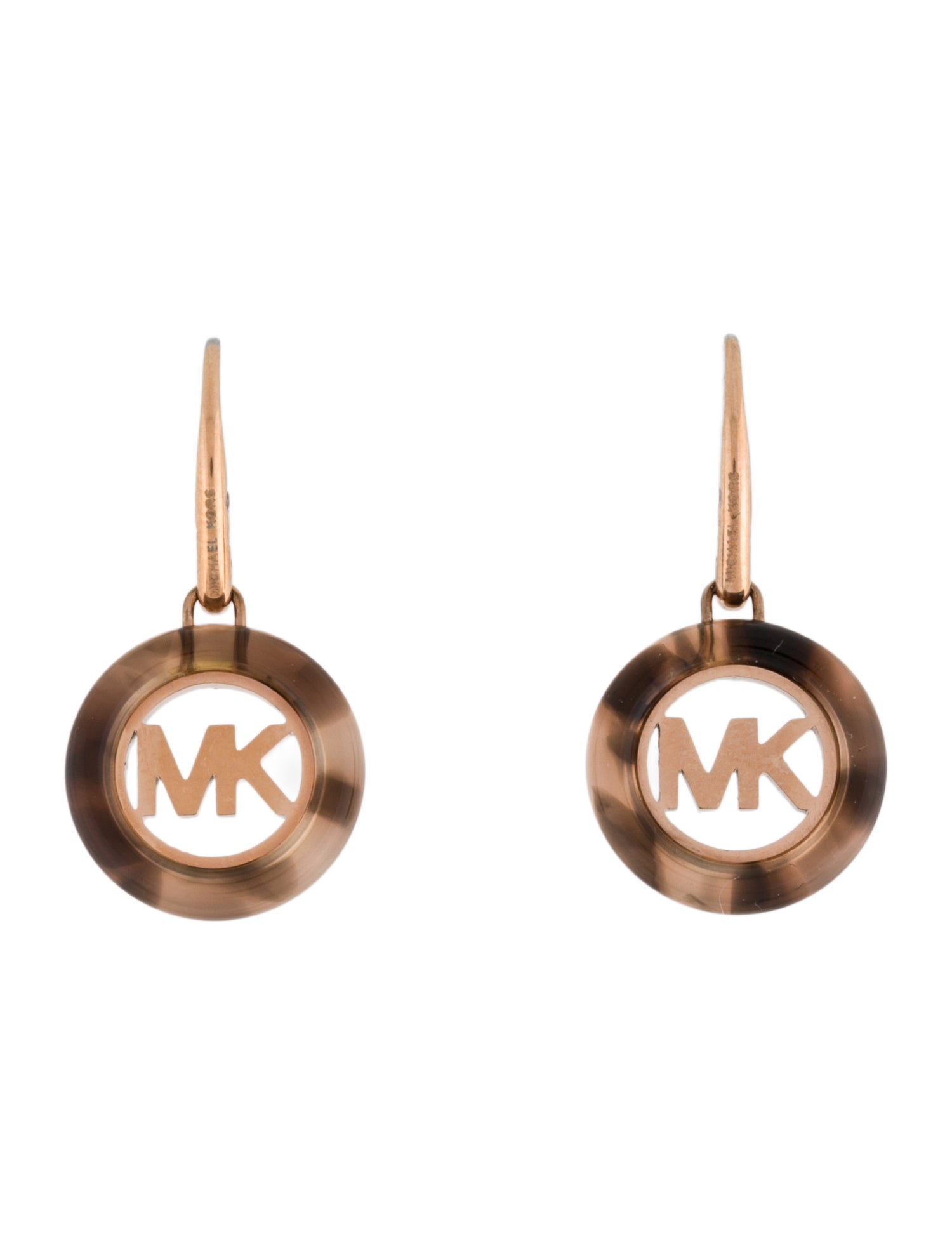 Michael Kors Resin Logo Drop Earrings