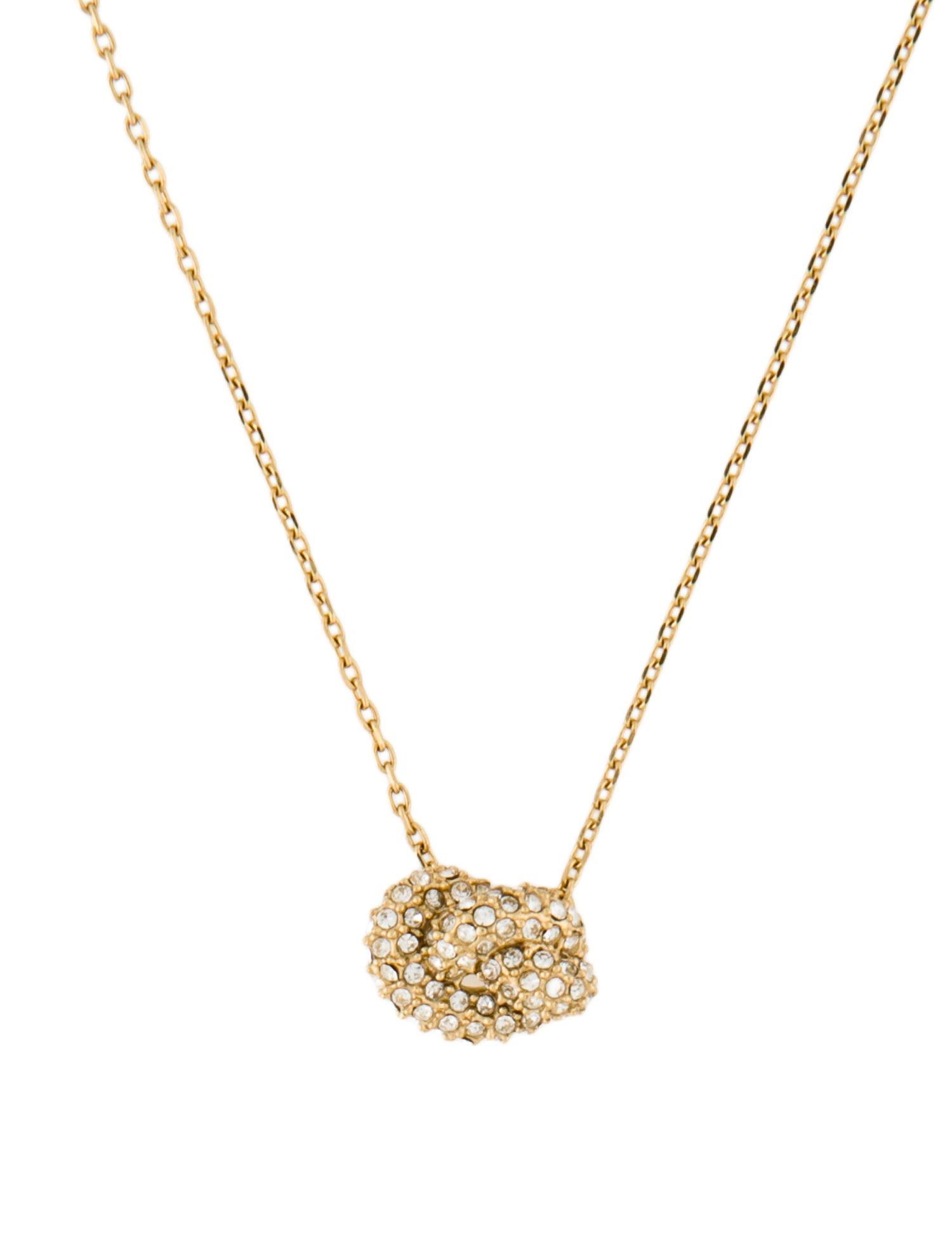Michael Kors Crystal Knot Pendant Necklace