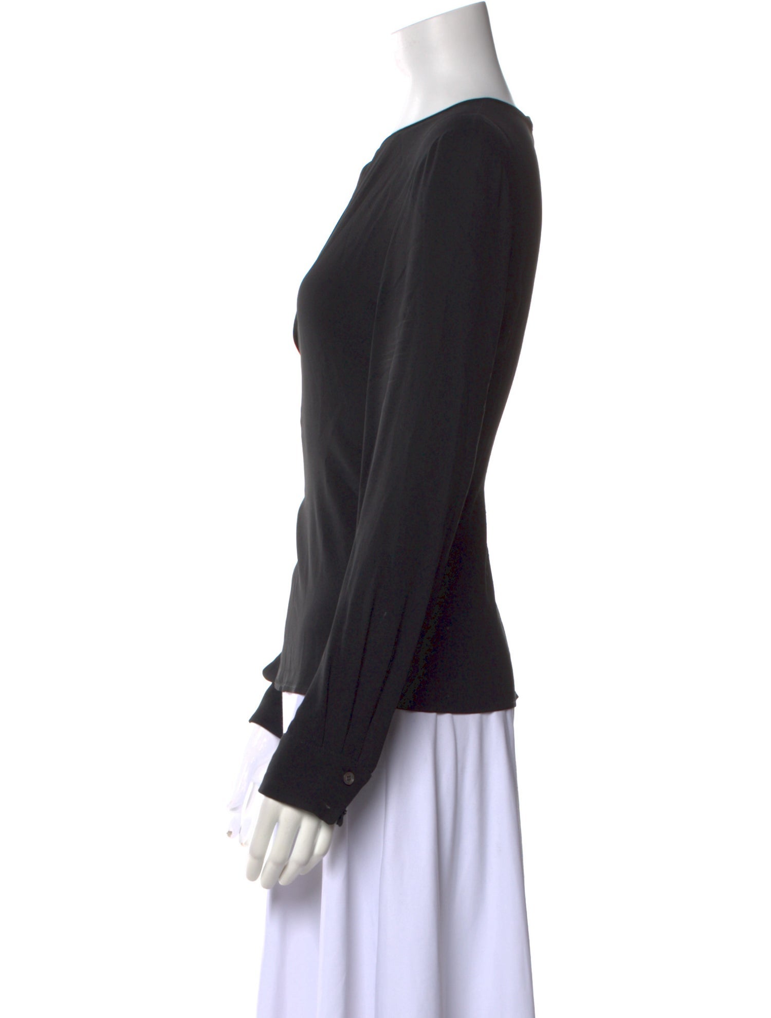 Michael Kors Silk Crew Neck Blouse