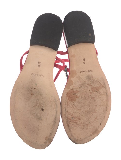 Michael Kors Suede Crystal Embellishments T-Strap Sandals