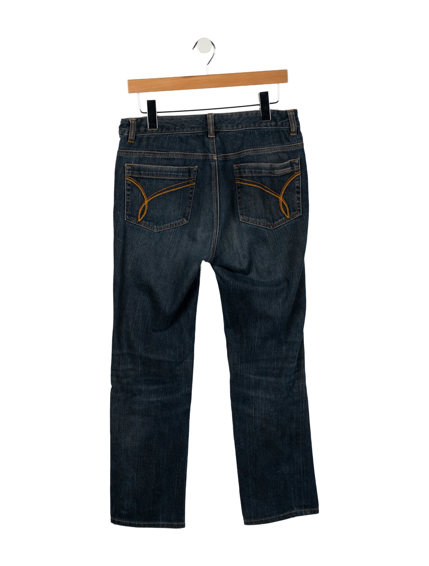 Michael Kors Mid-Rise Straight Leg Jeans