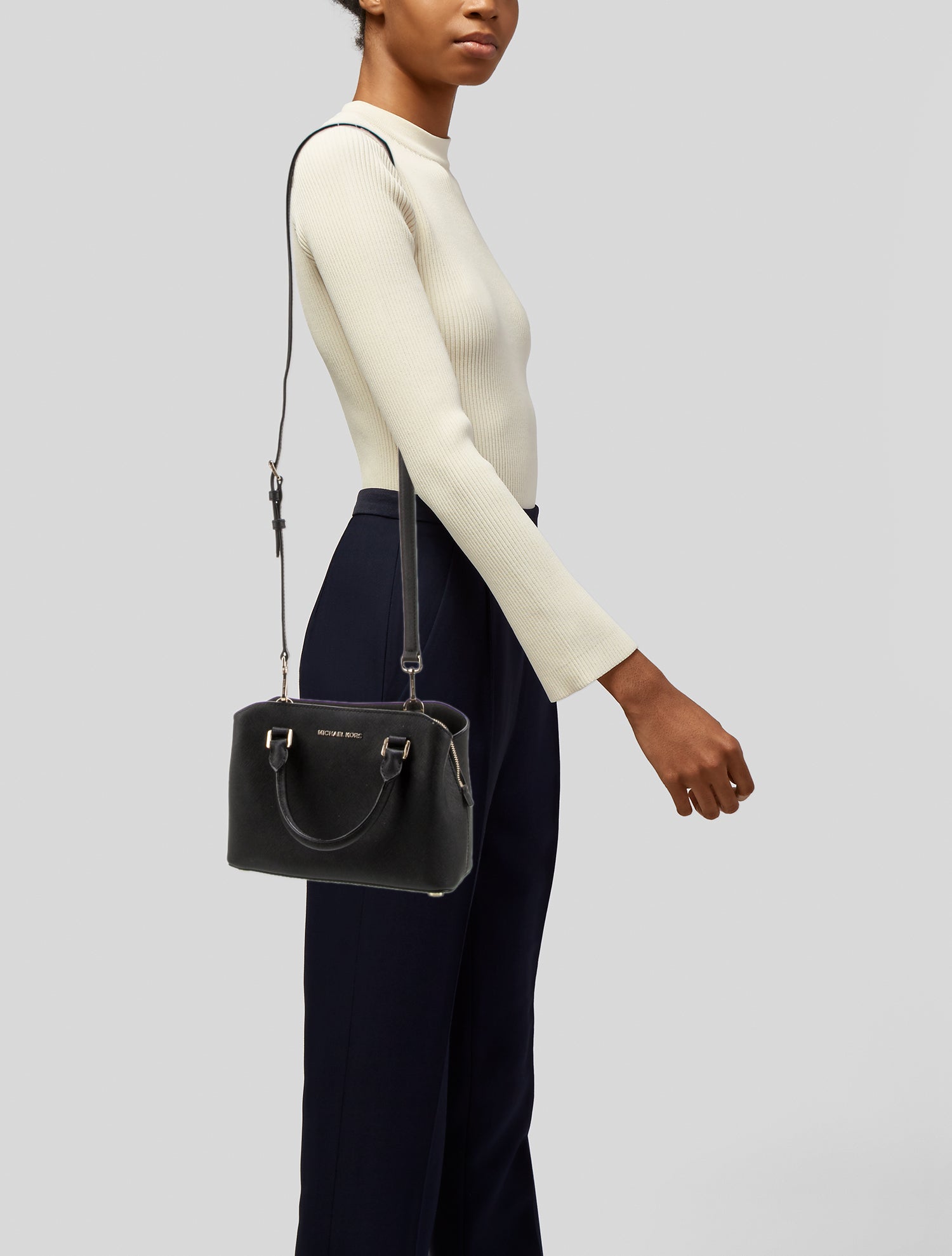 Michael Michael Kors Saffiano Leather Top Handle Bag